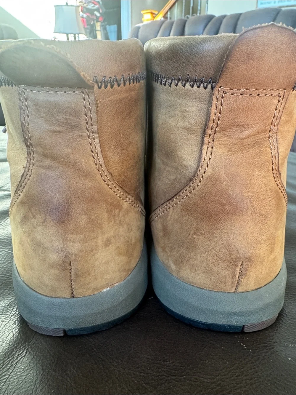 Chaco Tan Brown Leather Lace-Up Boots